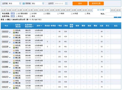 青岛到烟台高铁时刻表的相关长尾关键词有哪些